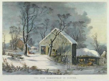 sn013B 印象派の風景 雪 Oil Paintings
